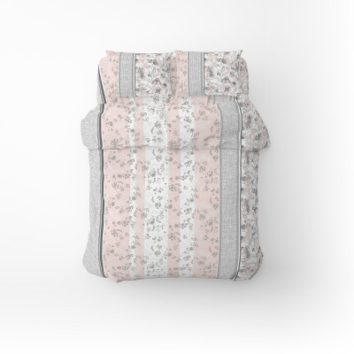 Постельное белье Home Line Уют серо-розовый бязь полуторный (173516) Винница - изображение 1