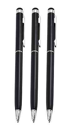 Стилус - ручка для ємнісних екранів, чорний (комплект 3 шт.) Винница