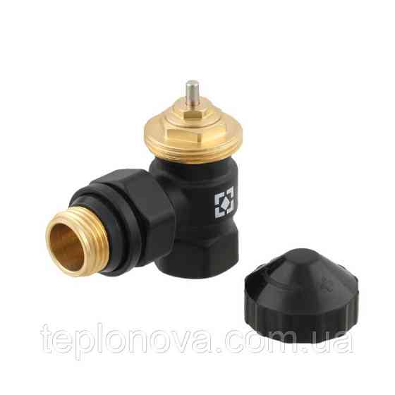 Комплект термостатических клапанов угловой Raftec BLACK 1/2