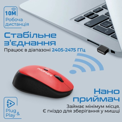 Мышка Promate Tracker Wireless Red (tracker.red) Винница - изображение 6