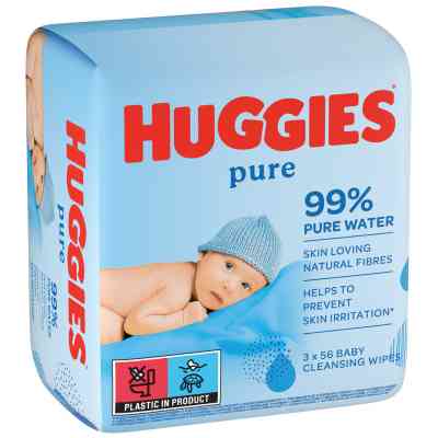 Дитячі вологі серветки Huggies Ultra Comfort Pure 56 х 3 шт (5029053550091) Вінниця