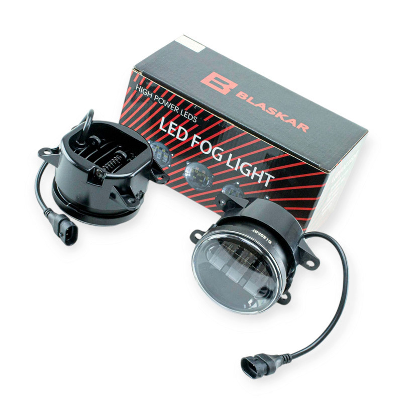 Фара Рено LED (90мм 3.5") 50W білий, жовтий 3 лінзи (к-кт 2 шт) протитуманна Мукачево - фото 1