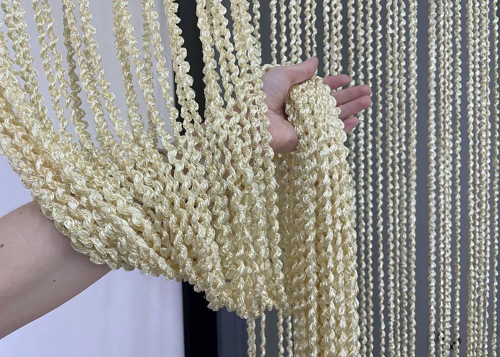 Штори-нитки спіраль з люрексом Молочний 300х300см 1 шт (61-059) Київ - фото 7