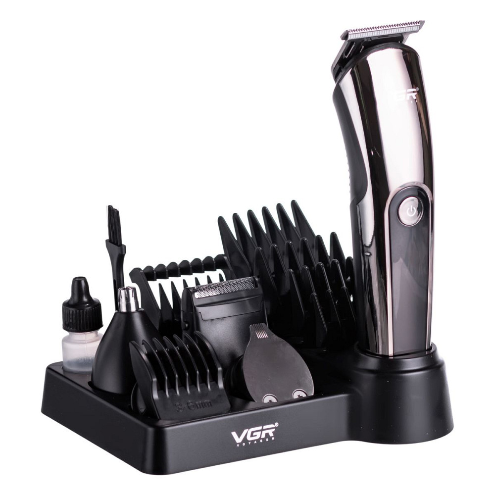 VGR Набір для стрижки волосся 5 в 1 машинка, триммер та бритва Vgr V-107 Коломия - фото 2