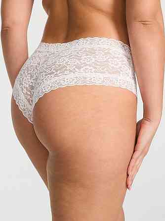 Трусики чікі мереживні Victoria's Secret Lace Cheeky Panty XL Білий (26825819) Київ