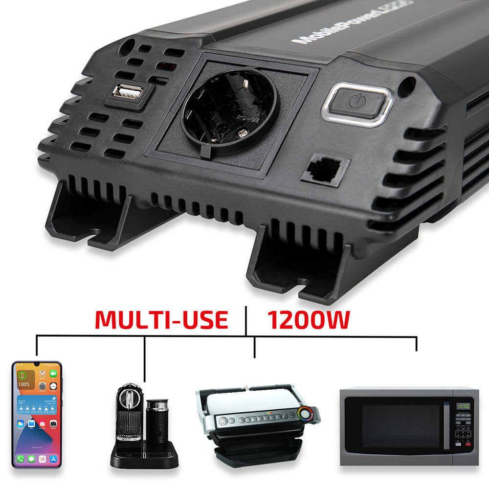Преміум перетворювач напруги (інвертор) 600Вт (1200Вт) "MOBILE POWER L PRO" Heyner, 511940 Київ - фото 2