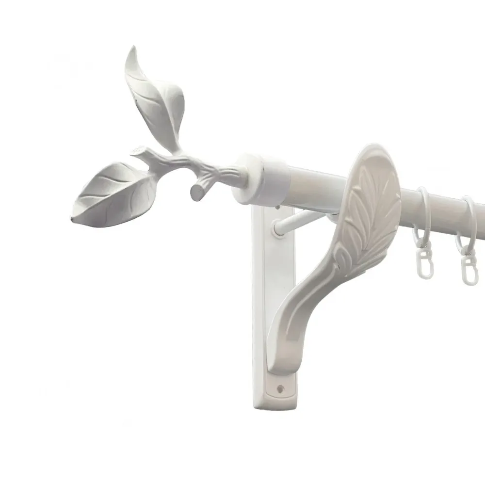 Карниз Orvit Листок Троянди металевий однорядний ретро гладка труба кільце металеве Арктіс 25 мм 160 см (00-00021643) Львів - фото 1