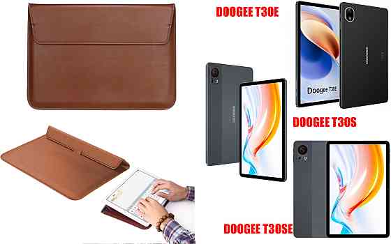 Чохол-конверт VitoCase для Doogee T30E, з функцією підставки для планшета Чорний Коричневий Київ