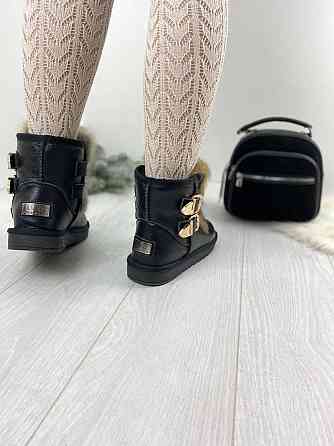 ITTS Угги жіночі ITTS чорні натуральна шкіра з хутром штучним размер 36р. (8801-1) Коломия