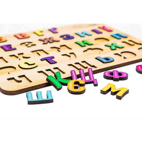 Розвиваюча дерев'яна іграшка "Абетка" Арт-11229, 33 елемента A4 Вінниця
