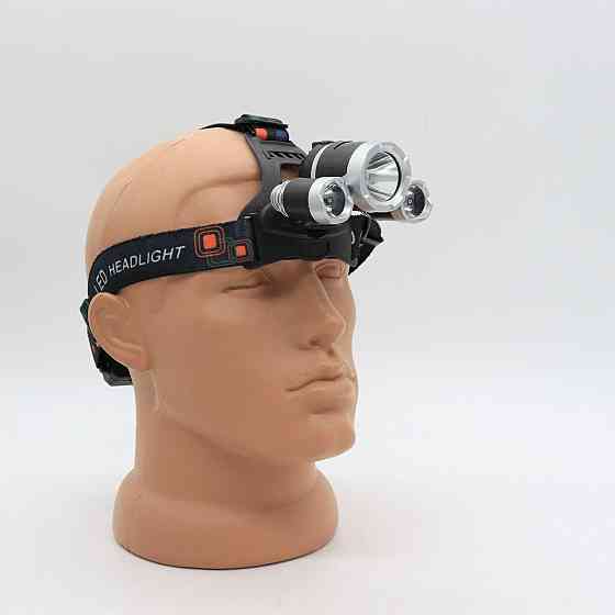 Налобний ліхтар RJ-3000 T6+2XPE + Подарунок 2шт Акумулятор 8800mAh / Потужний акумуляторний ліхтарик на голову Київ