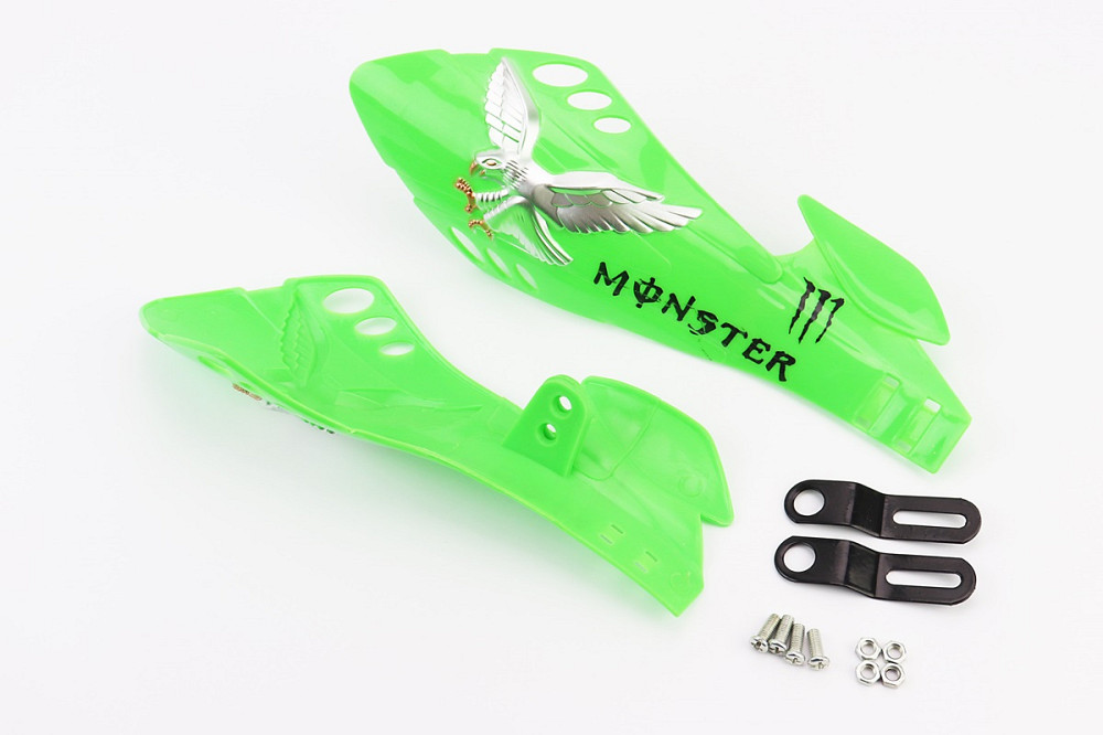 Захист для рук лів., прав. к-кт 2шт "MONSTER ENERGY" ЗЕЛЕНИЙ тип2 Київ - фото 1