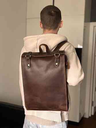 Рюкзак кожаный дорожный Vintage 14796 Коричневый Киев