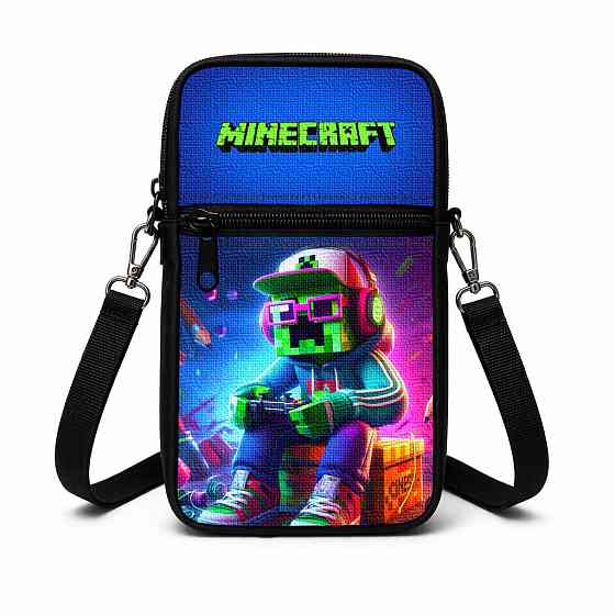 Сумка-чохол для телефону Minecraft,дитяча сумка через плече, водонепроникна міні-сумка (4782) Київ