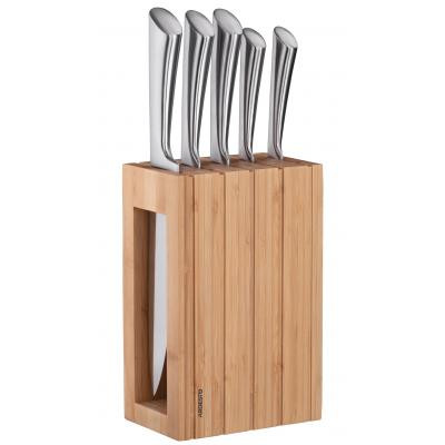 Набір ножів Ardesto Black Mars з бамбуковою підставкою 6 предметів (AR2021SB) Вінниця - фото 1