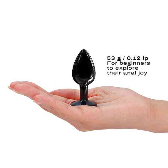 Металлическая анальная пробка с кристаллом Dorcel Diamond Plug Black S Sex Aura Киев