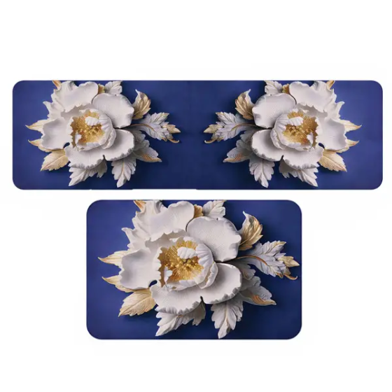 Набір діатомітових 3D килимків для ванної кімнати 2 шт 38×58/38×118 см HP-42-48 Коломия