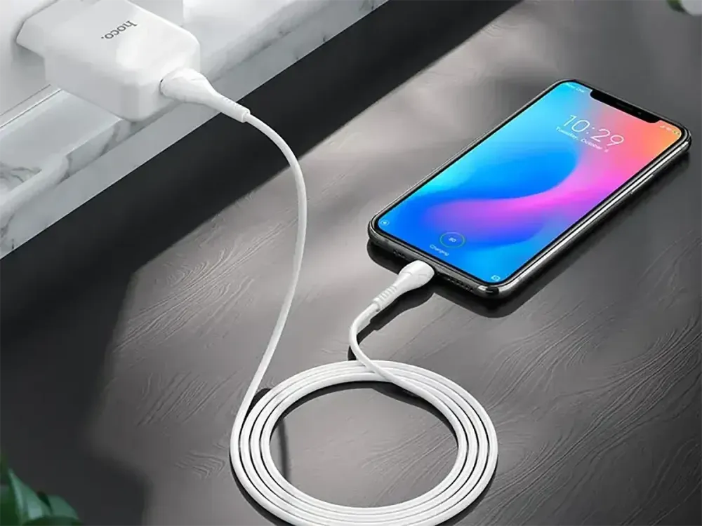 Сетевое зарядное устройство Hoco N2 Vigour 220V (10.5W, 5V/2.1A) на 1 USB-порт с кабелем USB - Type-C Одесса - изображение 9
