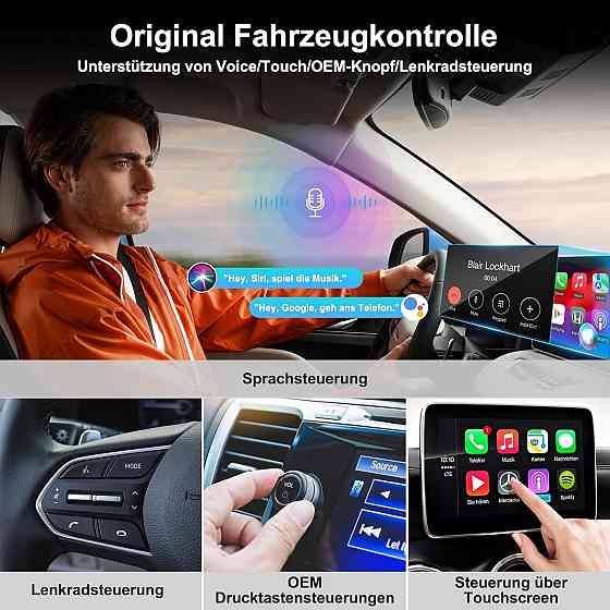Бездротовий автомобільний смарт адаптер CarPlay Android Auto Wi-Fi6, Bluetooth 5.0 USB-C-A для авто  Київ