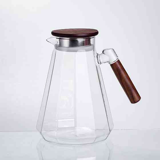 Yiwu Глечик для напоїв 1,7 (л) з ручкою і бамбуковою кришкою 64486-72 Коломыя