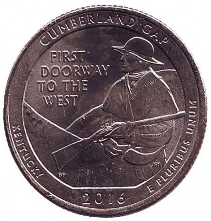 Національний історичний парк Камберленд-Геп. Парк № 32. Монета 25 центів (D). 2016 рік, США. Полтава - фото 1
