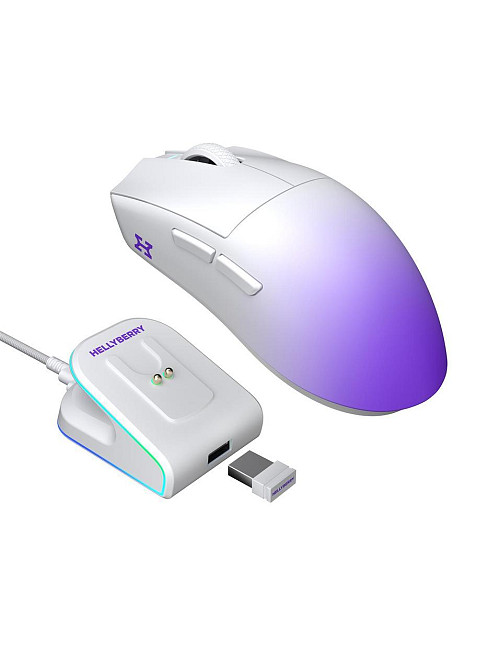 Миша бездротова Hator Hellyberry HM47 Pro Wireless White/Violet Gradient (HM47PRO_white_violet) ( 29299 ) Харьков - изображение 8