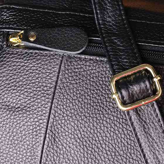 Сумка з натуральної шкіри для стильних жінок Vintage 22972 Чорний Київ