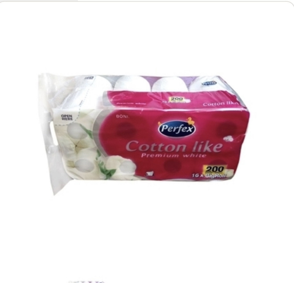 Туалетний папір Perfex Cotton Premium White 3 шари 16 рулонів по 200 аркушів (8606102287718) Виноградів - фото 1