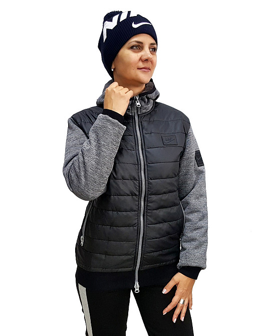 Женская трикотажная толстовка-куртка на меху Nike ,оригинал Киев - изображение 2