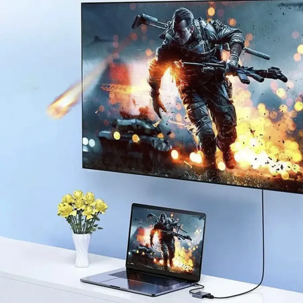 Перехідник адаптер 3в1 із Type-C на HDMI, USB, USB-C / Конвертер Full HD, 1080p, 4K, 2K, UHD Запоріжжя - фото 5