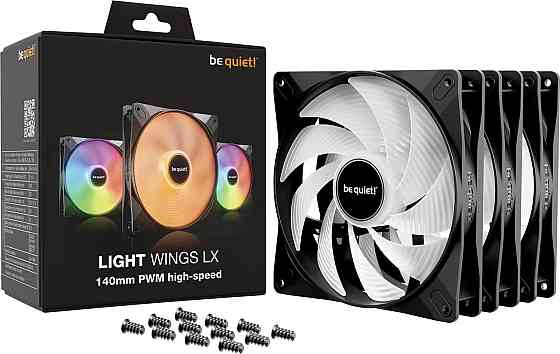 Вентилятор be quiet! Light Wings LX 140mm PWM High-Speed 3-Pack Black (BL130) ( 28714 ) Харьков