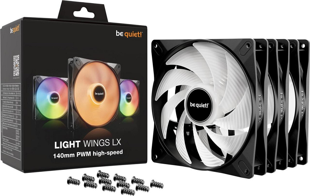 Вентилятор be quiet! Light Wings LX 140mm PWM High-Speed 3-Pack Black (BL130) ( 28714 ) Харьков - изображение 3