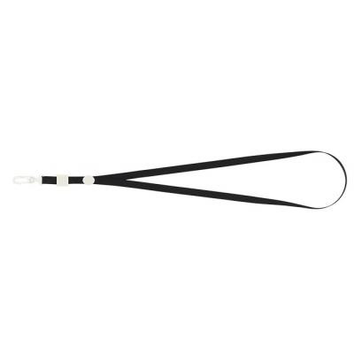 Шнурок для бейджа Buromax 460х10 мм Black, карабин (BM.5425-01) Винница - изображение 1