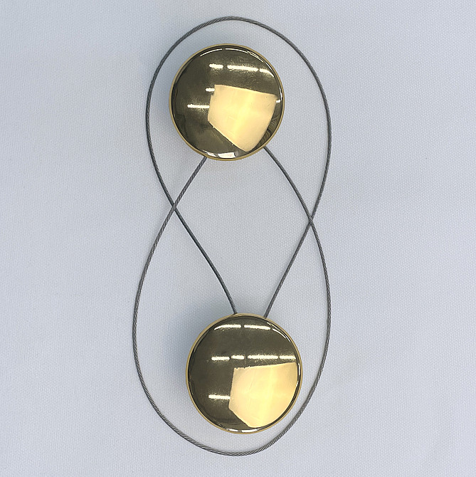 Магниты для штор и гардин Круг 2 шт Золотистый (81-289) Киев - изображение 7