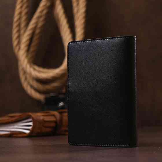 Удобный мужской тревел-кейс из натуральной кожи Черный (SHVIGEL) Киев