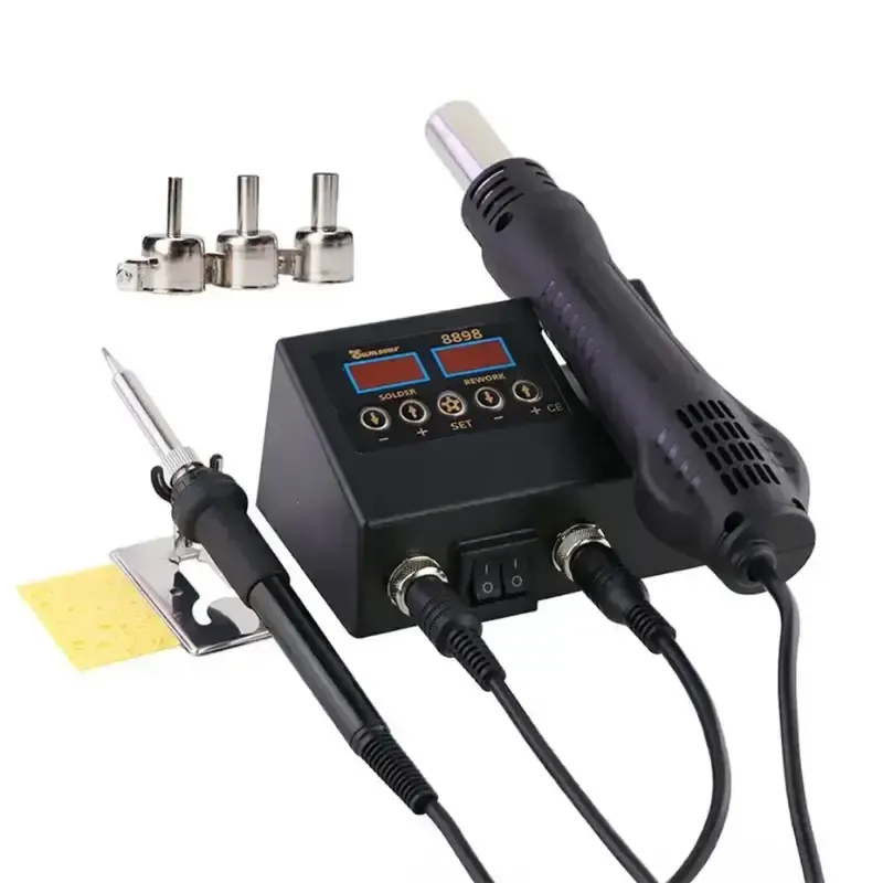 Профессиональная электрическая паяльная станция 2 в 1 с цифровым дисплеем Коломия - фото 1