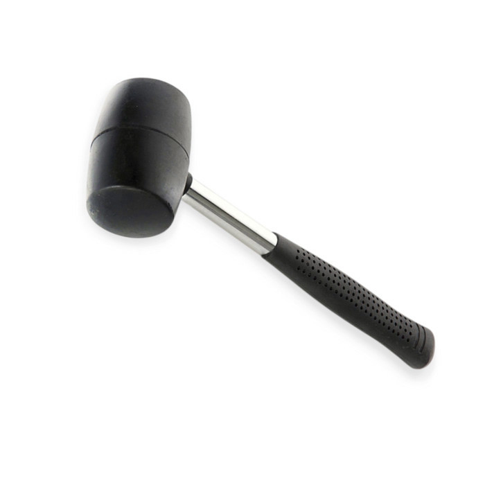 Киянка резинова 450г, 65мм чорна резина, металева гумова ручка Сила Мукачево - фото 1