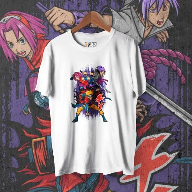 Футболка для подростка мальчика с принтом Наруто Команда 7 Размер 160 Anime10326 Днепр - изображение 1