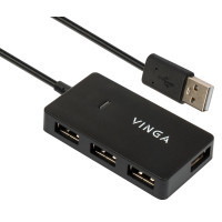 Концентратор Vinga USB2.0 to 4*USB2.0 HUB (VHA2A4) Київ - фото 1