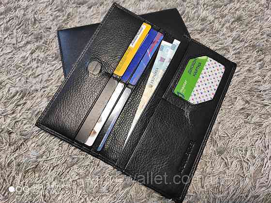Стильный мужской кожаный купюрник на магнитах черного цвета Marco Coverna MSM 6 Киев