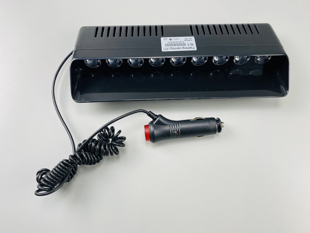 Маячок проблисковий S12 автомобільний стробоскоп 9-80V (12 led діодів) білий спалах (під скло) мигалка Мукачево - фото 8