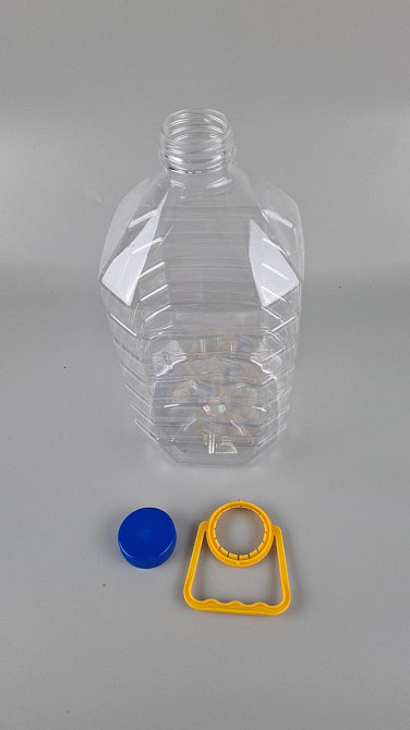 Пластикова пляшка 5,0 л, Ø48 прозора з кришкою + ручка (30 шт.) Харків - фото 1