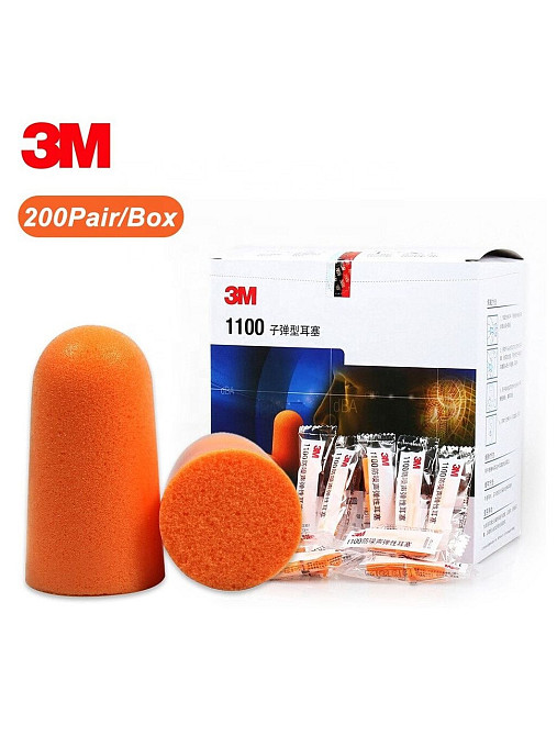 Беруши 3M 1100 противошумные одноразовые 29дБ упаковка 100 пар затычки в уши от шума Киев - изображение 3