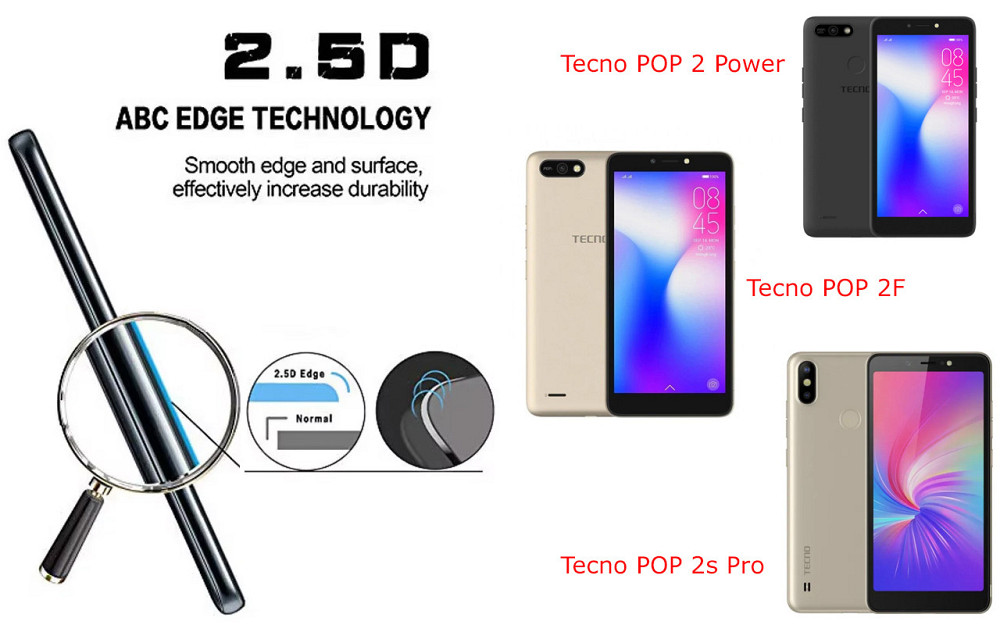 Защитное стекло ArmorGlass для Tecno POP 2 Power, POP 2F, POP 2s Pro – устойчивое к царапинам и ударам Киев - изображение 2