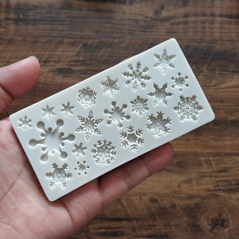 Силиконовый молд Снежинки 46 на 110 мм серый Киев - изображение 7