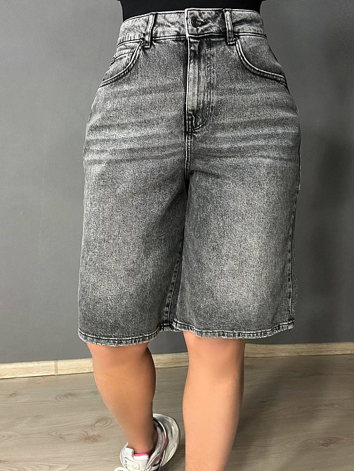 Шорты женские джинсовые Zeo Basic 4868 бермуды большие размеры серые, серый, 44, 44, 86 см, 115 см Киев - изображение 16