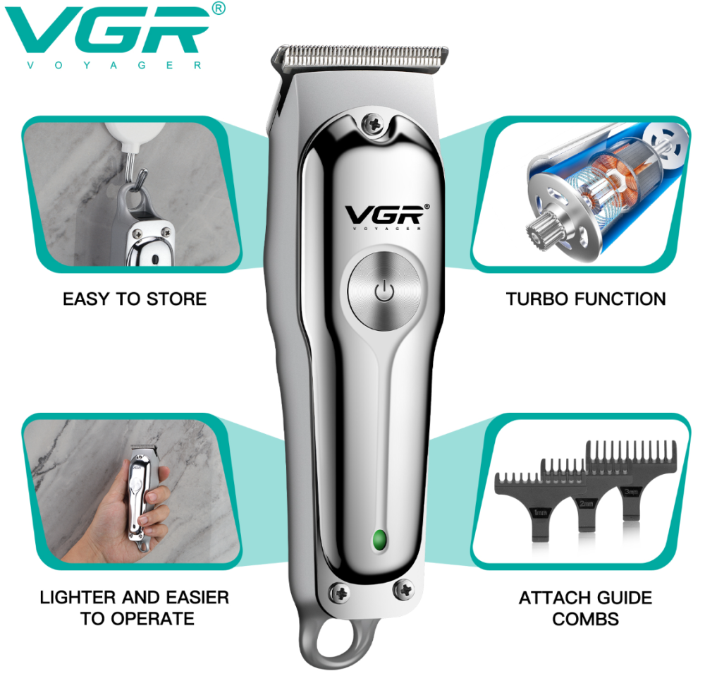 Триммер бороды и усов VGR V-071 Днепр - изображение 2