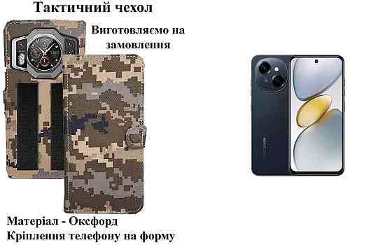 Тактический чехол для Realme GT5 Pro, realme GT7 Pro, крепится к снаряжению на липучке Киев