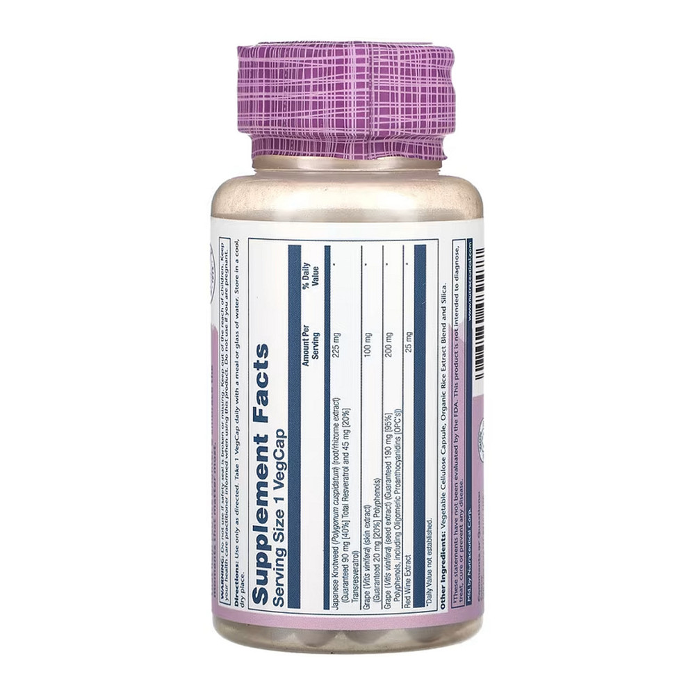 Ресвератрол SolarayTriple Strength Resveratrol 225mg 60 капс Киев - изображение 2