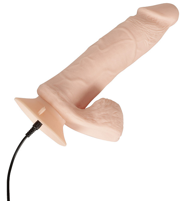 Реалістичний гнутий RC-вібратор із кульками — Bendable RC Vibrator with Balls Nature Skin Sex Aura Київ - фото 8